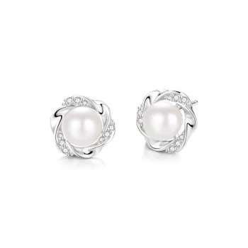Central Fashion 925 Sterling Silver Stud Earrings Women's
