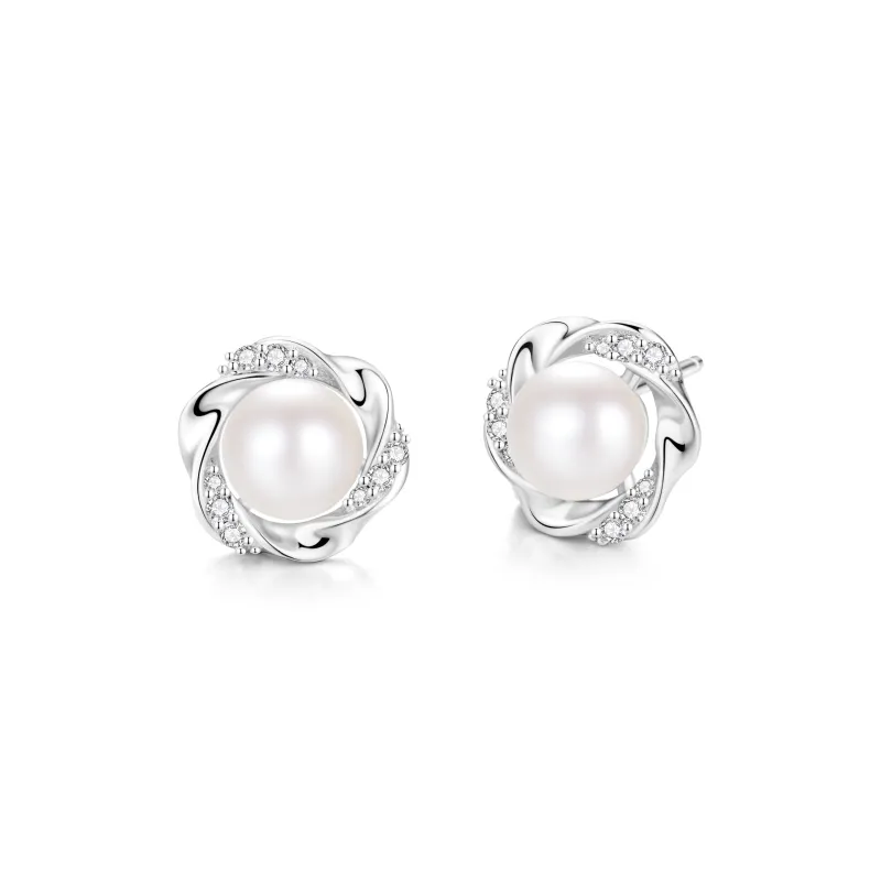 Central Fashion 925 Sterling Silver Stud Earrings Women's-0