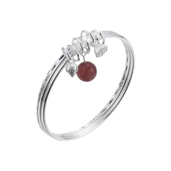 DVNRR S 999 Fine Silver Sterling Silver Bracelets Women's Gift Box Set Good Luck
