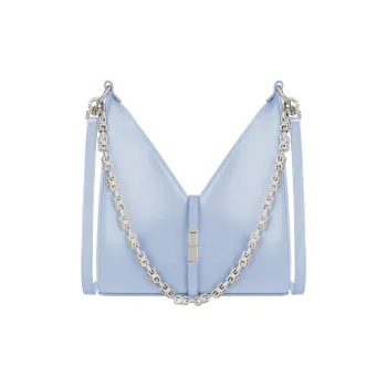 Givenchy Cut out Cow Leather Portable Crossbody Bag Shoulder Bag Mini Women's Light Blue