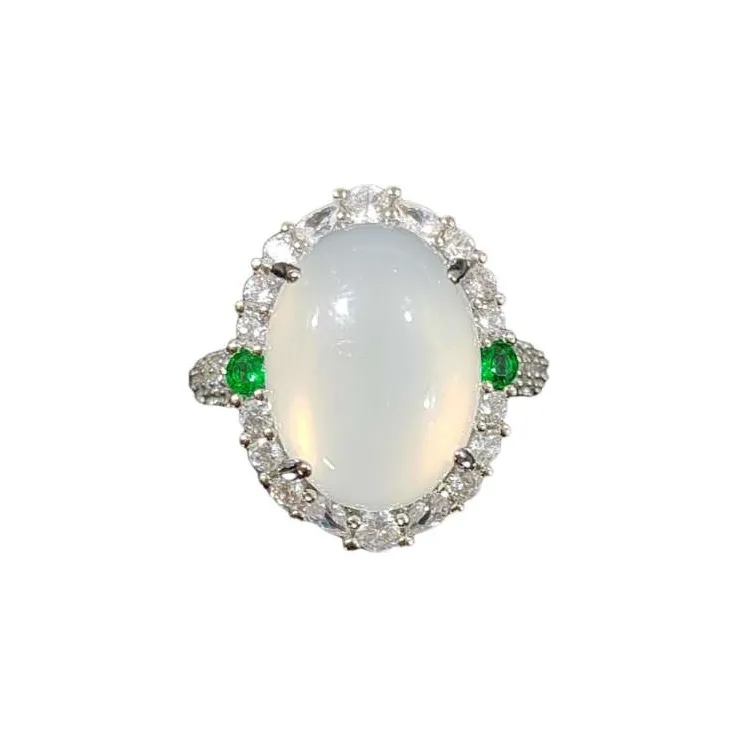 Gifts Chalcedony Jade Rings Unisex-0