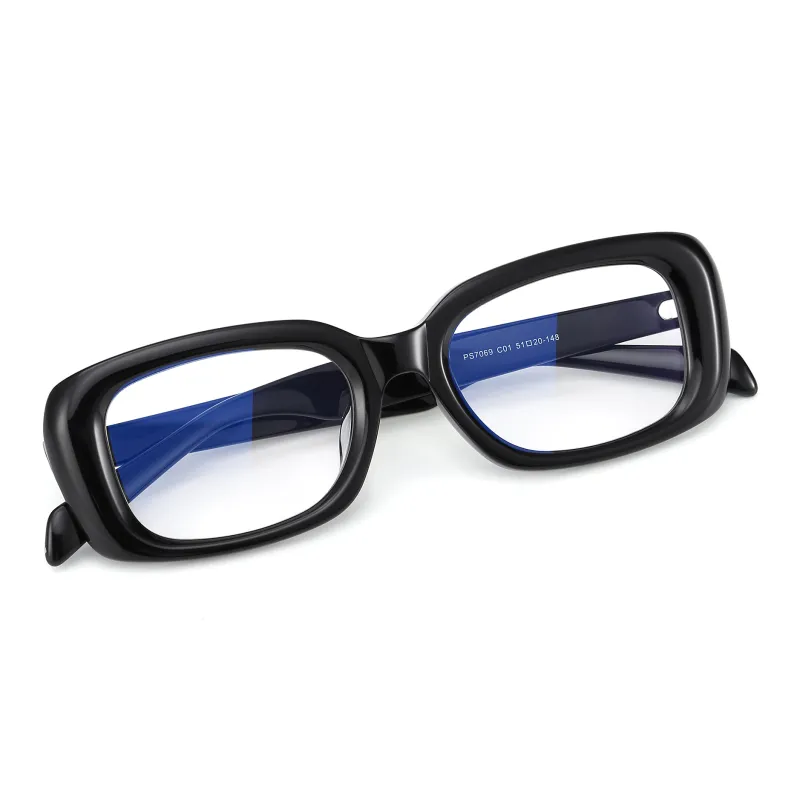 PULAIS Plate Frame Square Sunglasses Unisex Multicolor-5