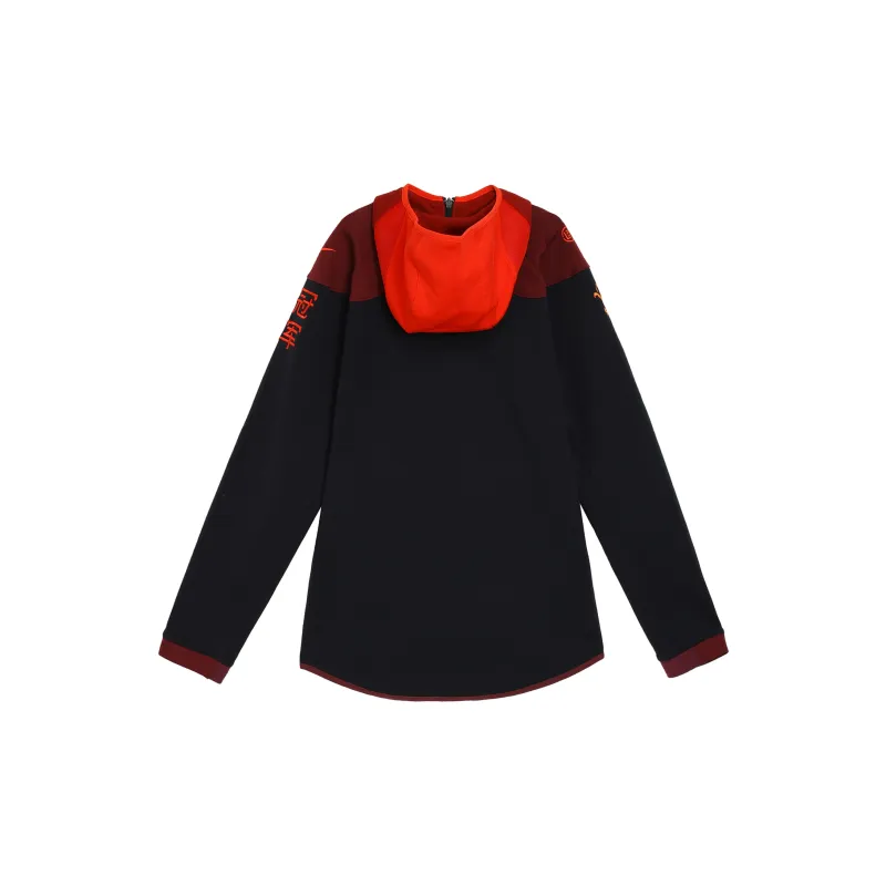 Nike X CLOT NRG GE Hoodie Black/Uni Red/Dark Maroon-1