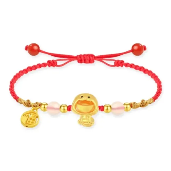 Old Qingyun Silver Building Gold Bracelet Unisex-0