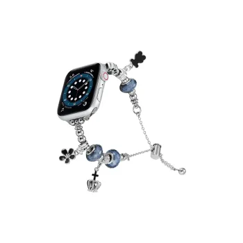 AOMN Apple Compatibility Watch Band Metal, Beads Material