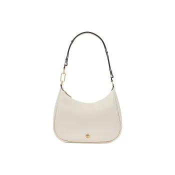 Kate Spade Litchi Grain Leather Crossbody Bag, Shoulder Bag Large Size Women's Crumbly Pastry White