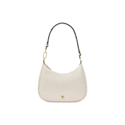 Kate Spade Litchi Grain Leather Crossbody Bag, Shoulder Bag Large Size Women's Crumbly Pastry White