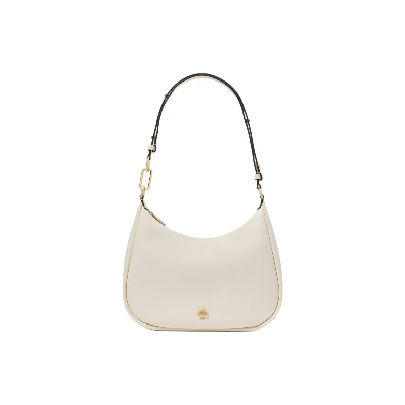 Kate Spade Litchi Grain Leather Crossbody Bag, Shoulder Bag Large Size Women's Crumbly Pastry White-0