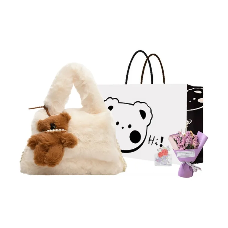 NX DOUGHNUT Plush Handbag Regular Women's Multicolor-7