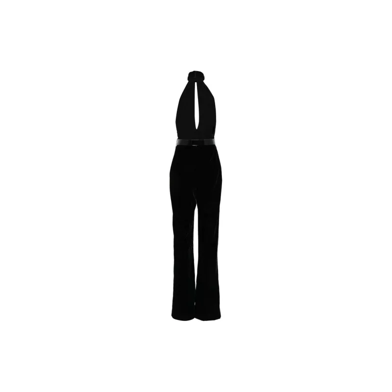 TOM FORD Stretch Velvet Belted Jumpsuit-1