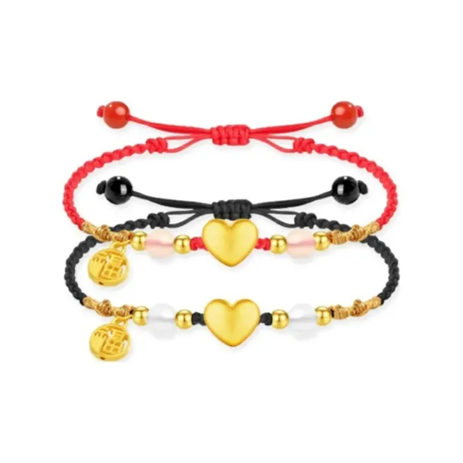 Old Qingyun Silver Building Gold Bracelet Unisex-6