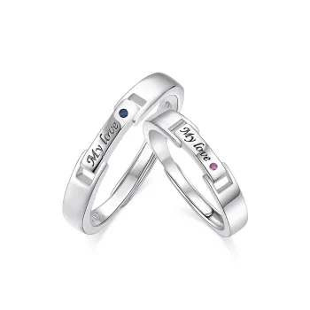 I Do&Co. 925 Sterling Silver Synthetic Cubic Zirconia Rings Unisex
