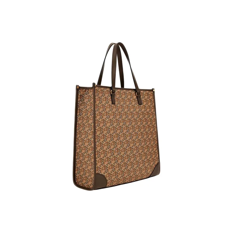 GUESS Polyurethane Tote Bag Shopping Bag Handbag Medium Size Men's Light Gray-1