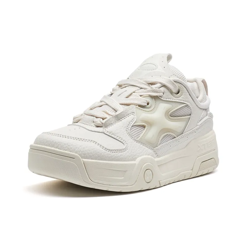 XTEP Star X Anti Slip Wear Resistant Low Top Skateboard Shoes Women's Gray-2