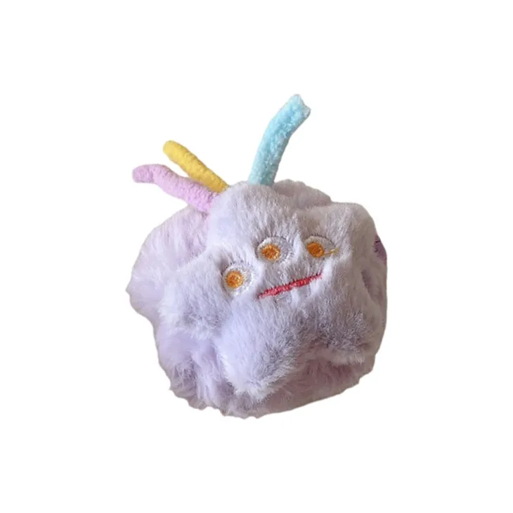 Kona Chun Compatibility  AirPods 3/1/2/Pro 2 TPU Fully Enclosed Cartoon Fun Monster Plush Anti Drop Bag Headphone Cases-1
