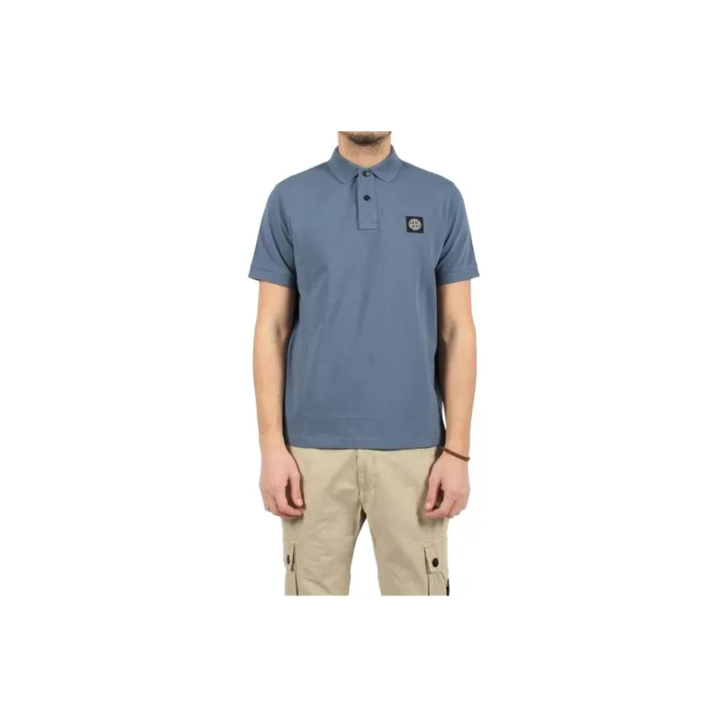 STONE ISLAND Logo Patch Short Sleeved Polo Shirt-2