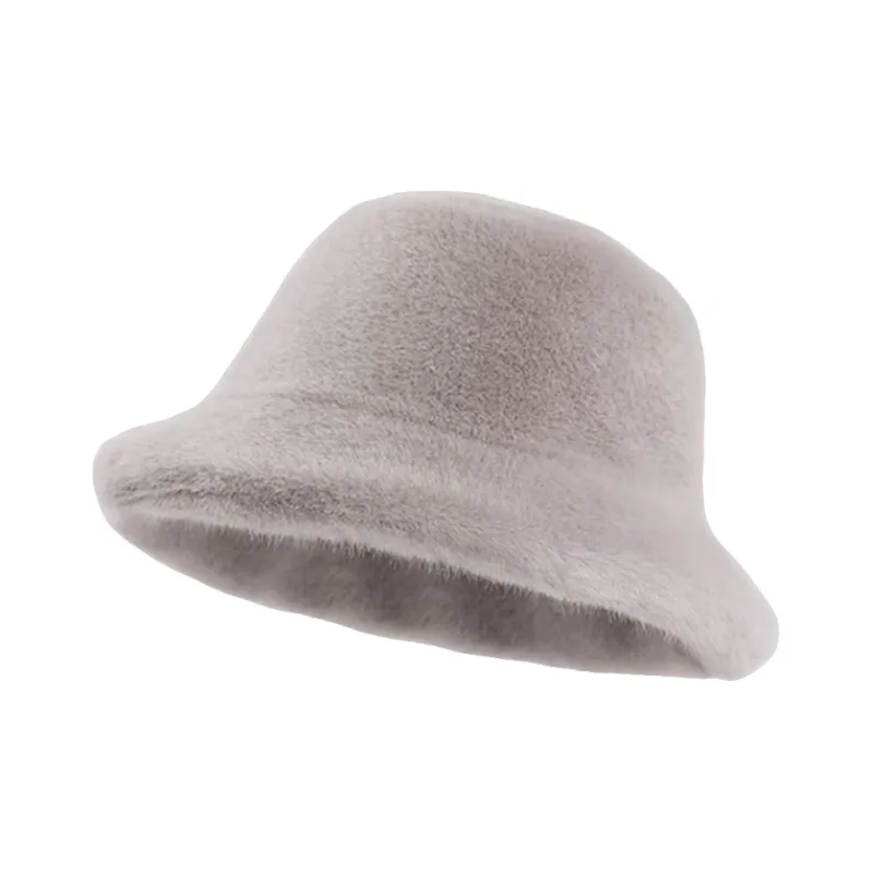 BSELEON Plush Bucket Hats Women's-10