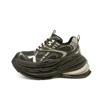 M88M Cushioning Anti Slip And Wear Resistant Low Top Chunky Sneakers Unisex Brown/Beige