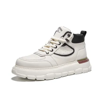 Hautton Jeans High Top Skateboard Shoes Men's White