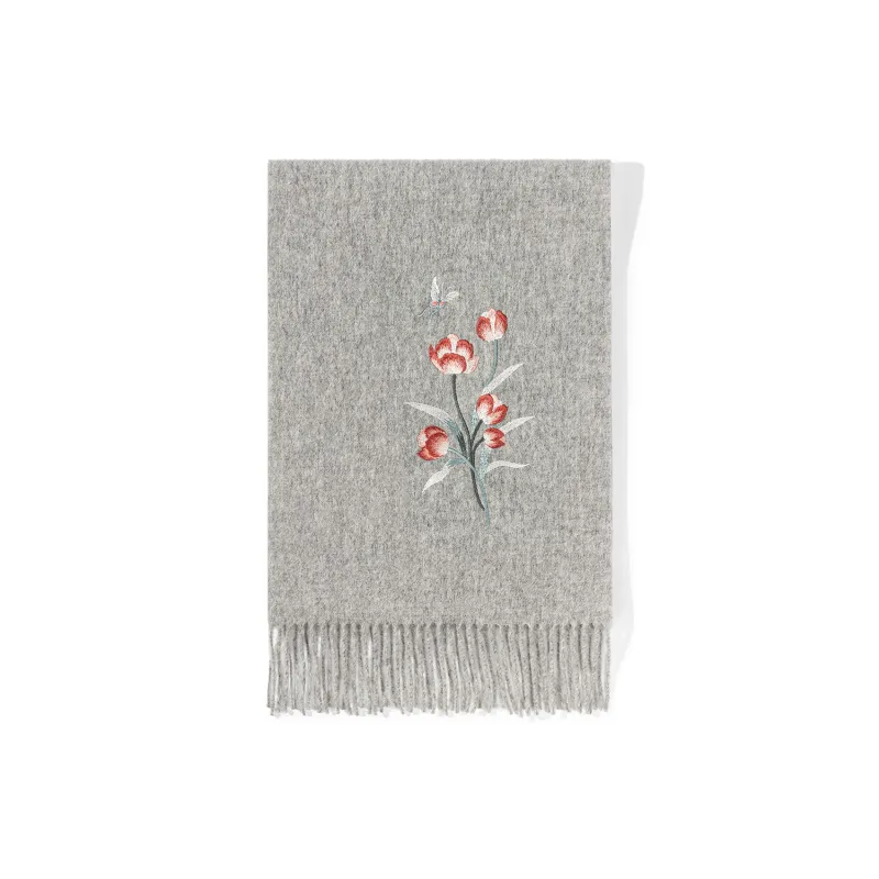 Shanghai Story 100% Sheep Wool Knit Scarves Women's 6 Colors Available For Selection-23