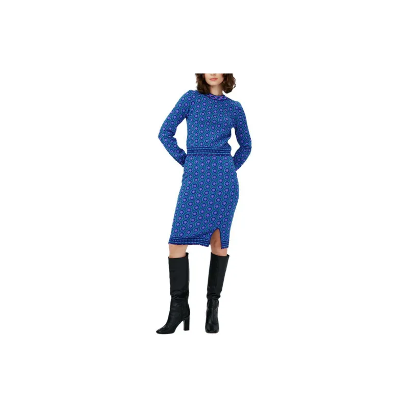 DVF Diane Von Furstenberg SS24 Knit Long Skirts Women's Blue-2