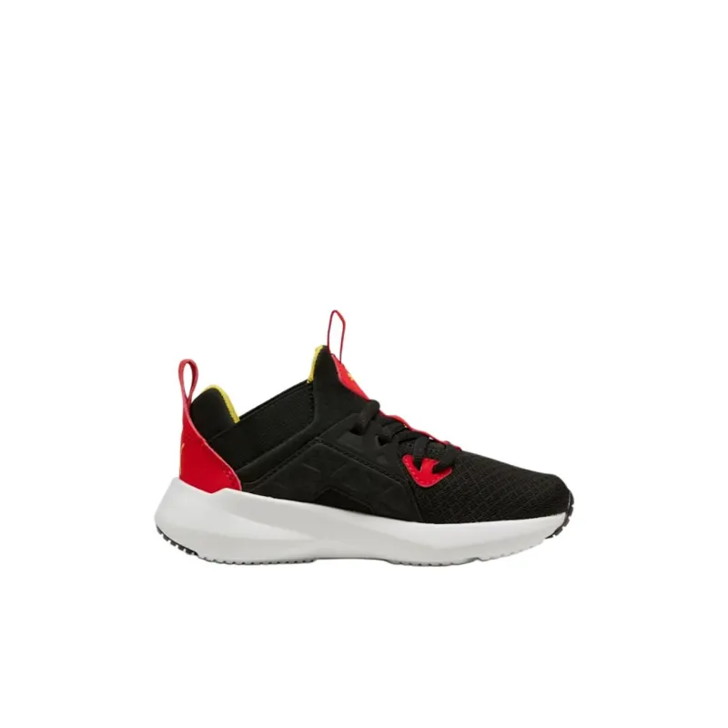 PUMA Anti Slip Wear Resistant Low Top Kids Lifestyle Shoes Black Red Children Aged 3 7 Years Old-1