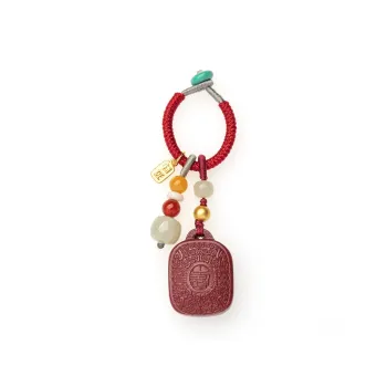 Red All Year Round Cinnabar Keychains Unisex