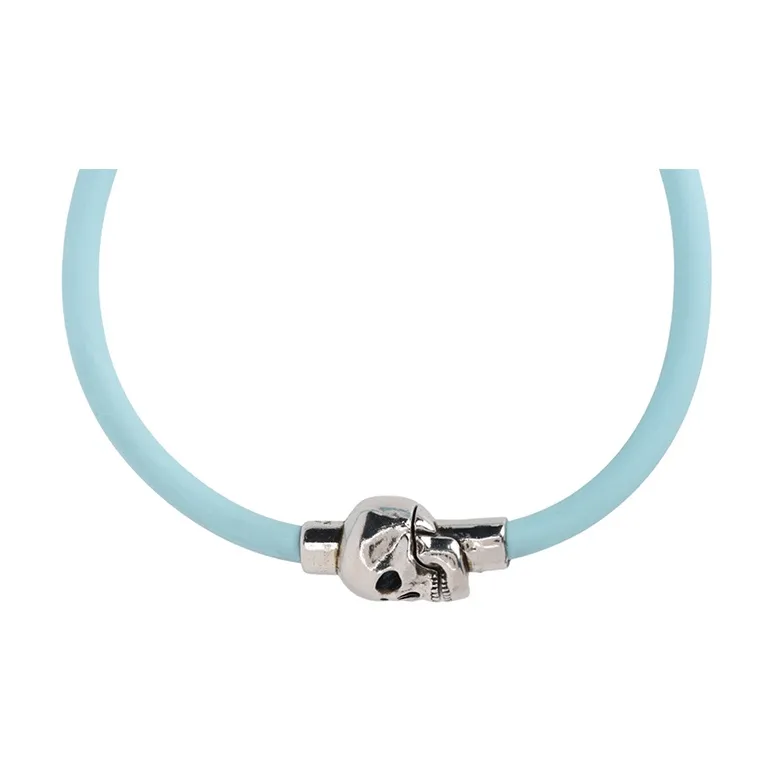 Alexander McQueen Skull Charm Cord Bracelet-3