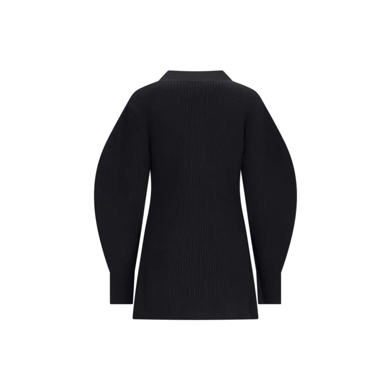 JIL SANDER V Neck Knitted Cardigan-1
