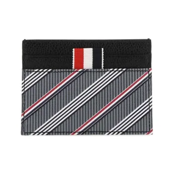 THOM BROWNE Rwb Striped Logo Lettering Cardholder