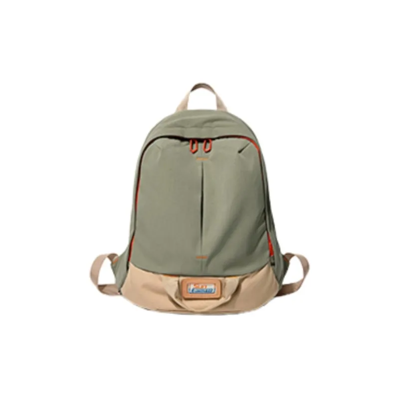 SUN ERATH&U Canvas Backpack Unisex Ecru/Black/Sage Green-5