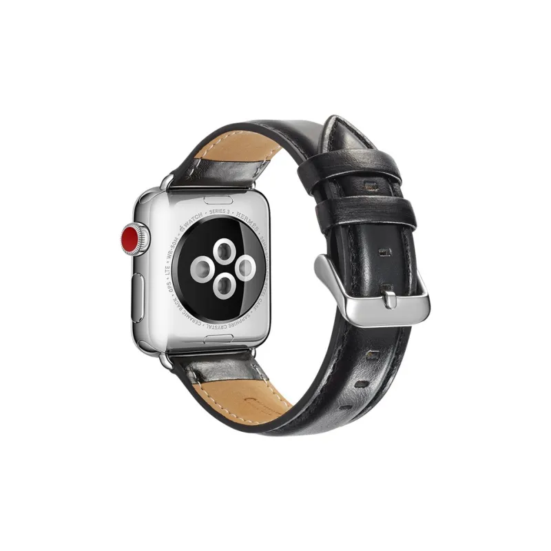 Vobafe Watch Band Apple Compatibility Cowhide Leather Material-2