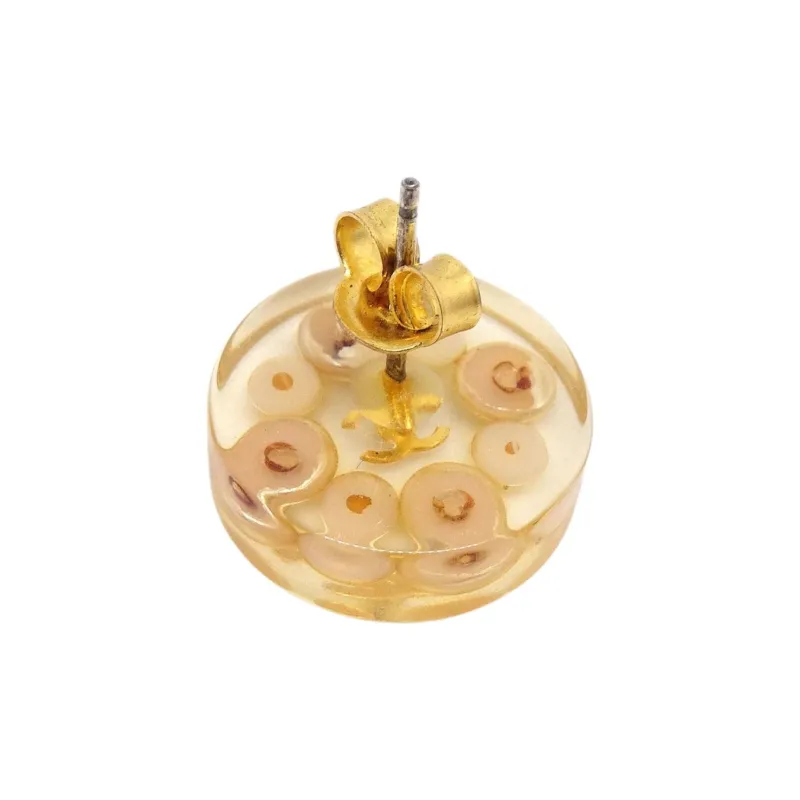 CHANEL 1990 2000s Cc Faux pearl Stud Earrings-2