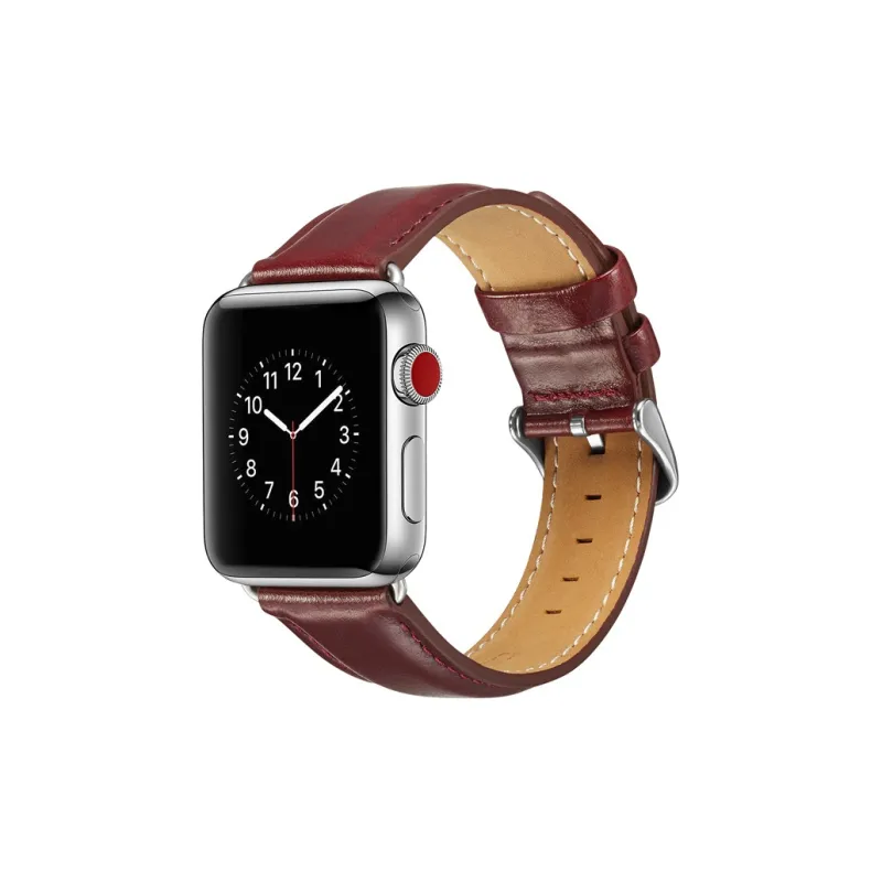 Vobafe Watch Band Apple Compatibility Cowhide Leather Material-5