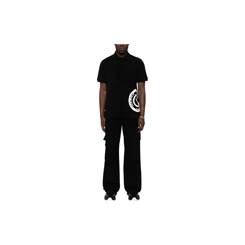 VERSACE JEANS COUTURE Logo print Cotton Polo Shirt-1