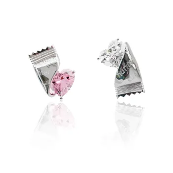 ZWU 925 Sterling Silver Needle Zircon Stud Earrings Women's