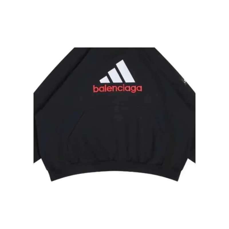 Balenciaga x Adidas Sweatshirt Loose Fit Style Men's Black-2