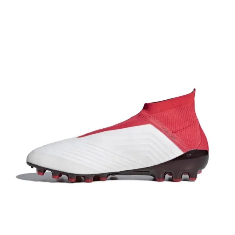 Adidas Predator 18+ Anti Slip Wear Resistant Soccer Shoes Men's White Pink Black-1