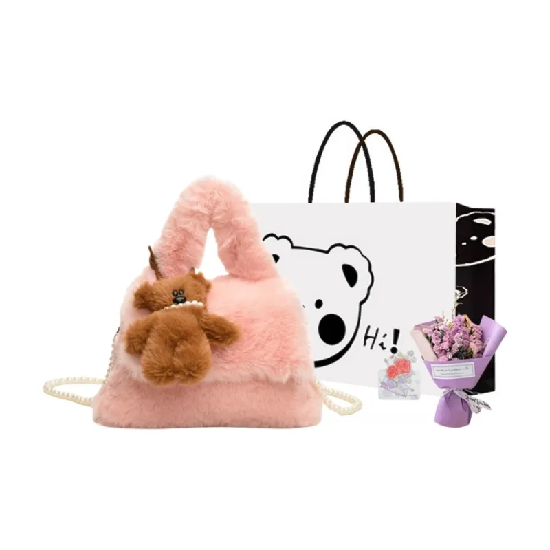 NX DOUGHNUT Plush Handbag Regular Women's Multicolor-5
