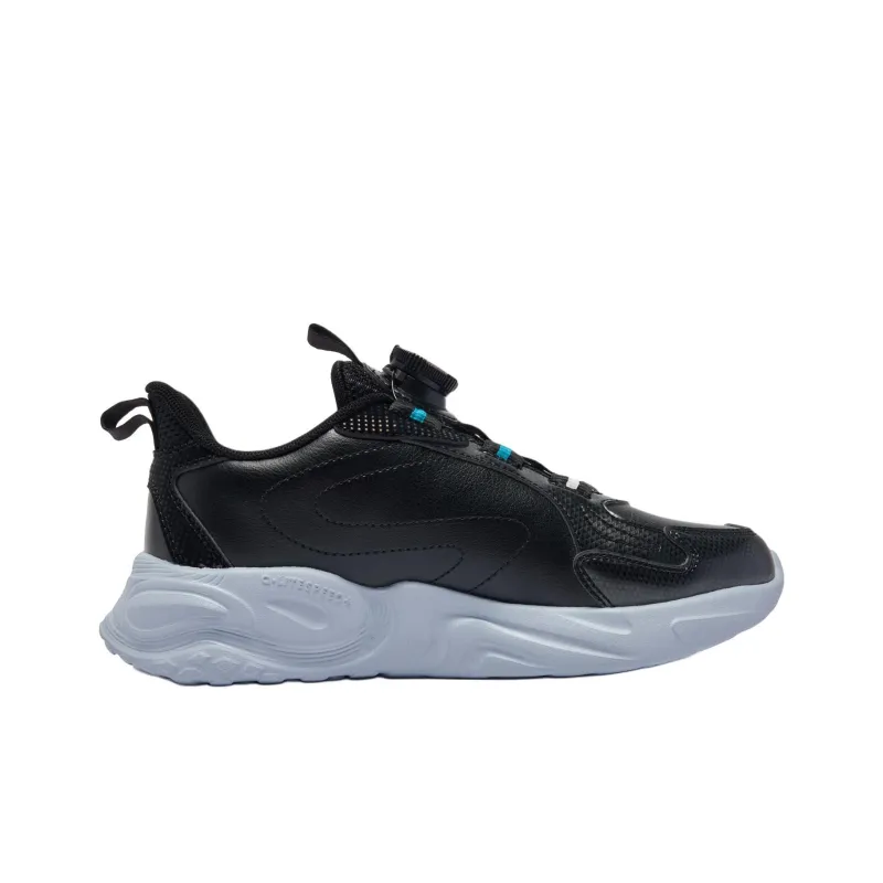 QIAODAN Anti Slip Wear Resistant Low Top Kids Lifestyle Shoes Black Blue Teenagers-1