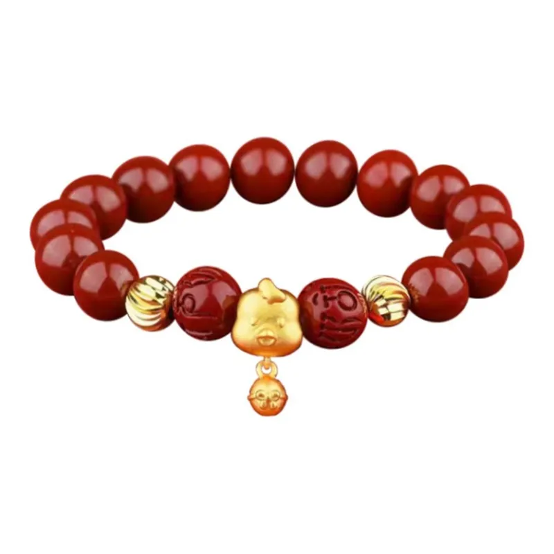 Strange Snow Reconstructed Cinnabar Bracelets Unisex-18