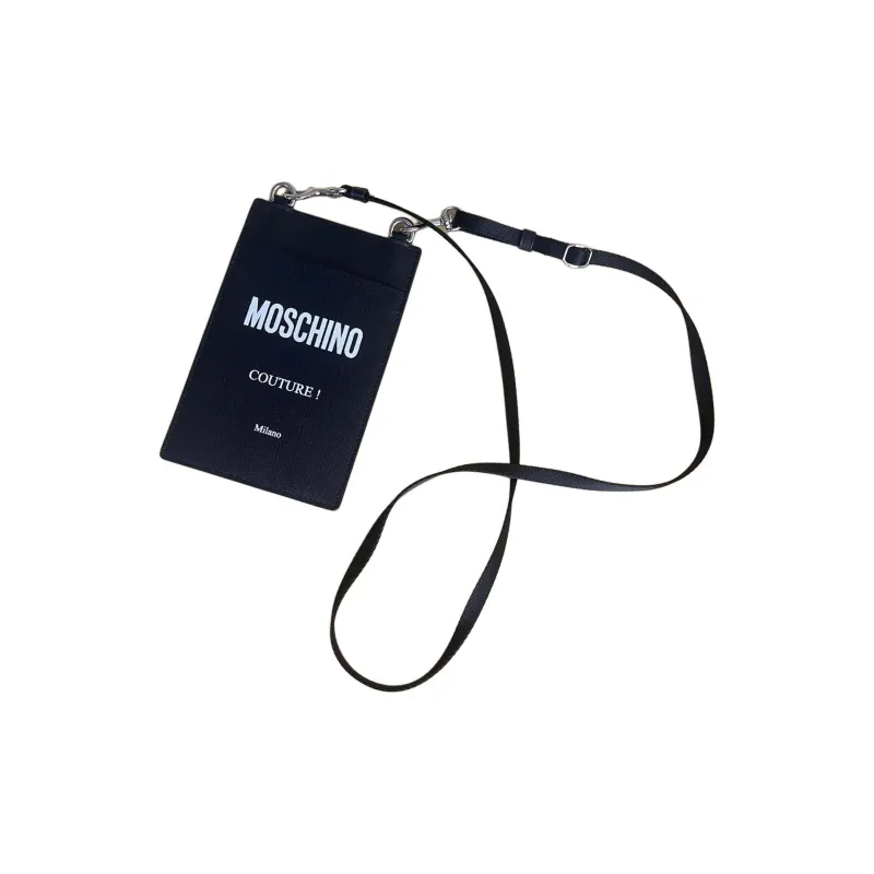 MOSCHINO PVC Crossbody Bag, Shoulder Bag Unisex Black-2