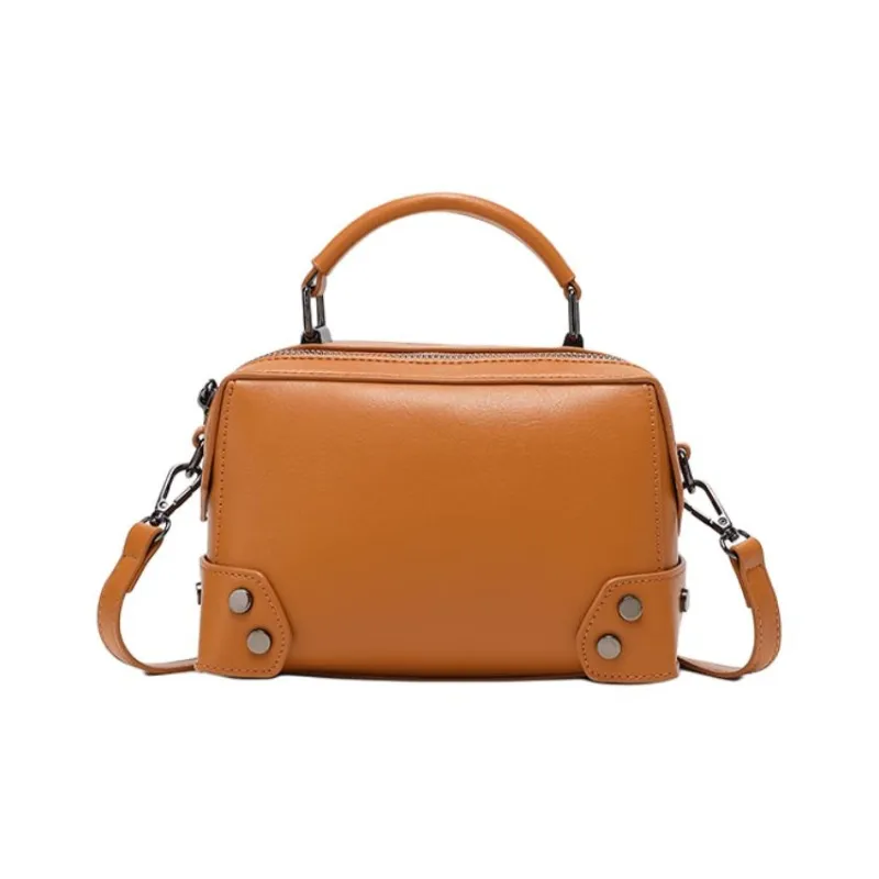ZAVC PU One Shoulder Handbag Women's Black/Rose Red/Brown/Earth Yellow-14