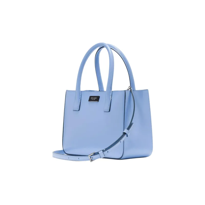 Kate Spade Sam Saffiano Leather Tote Bag Shopping Bag Shoulder Bag Crossbody Bag Handbag Women's Psychic Blue-1