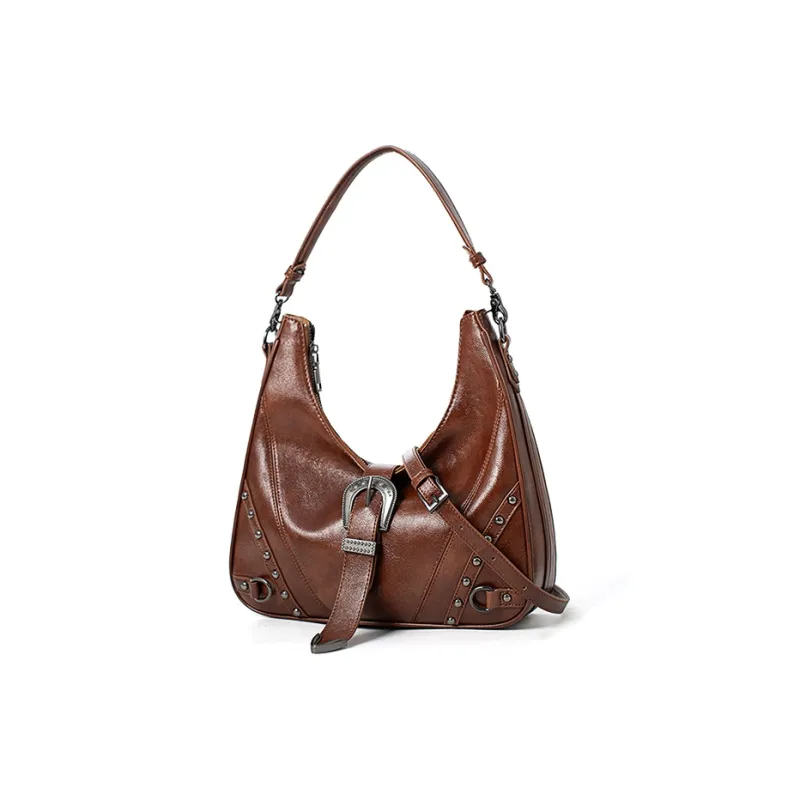 Vigno Synthetic Leather Shoulder Bag Handbag Regular Women's Red/Coffee-9
