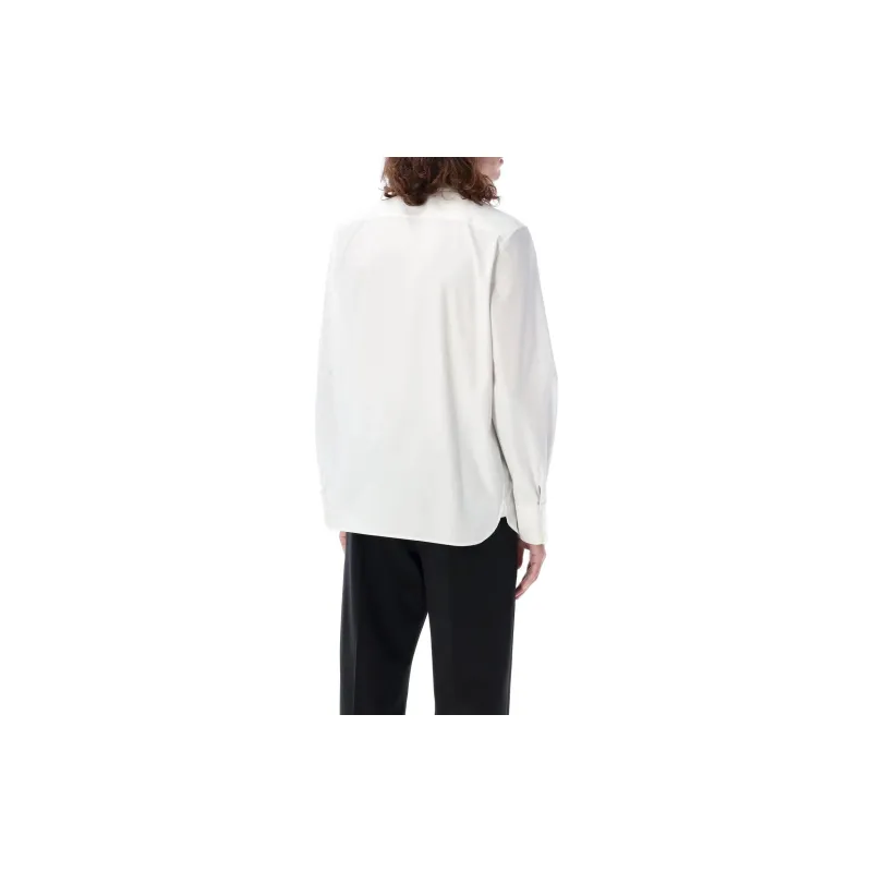 SAINT LAURENT Curved Hem Tuxedo Shirt-1