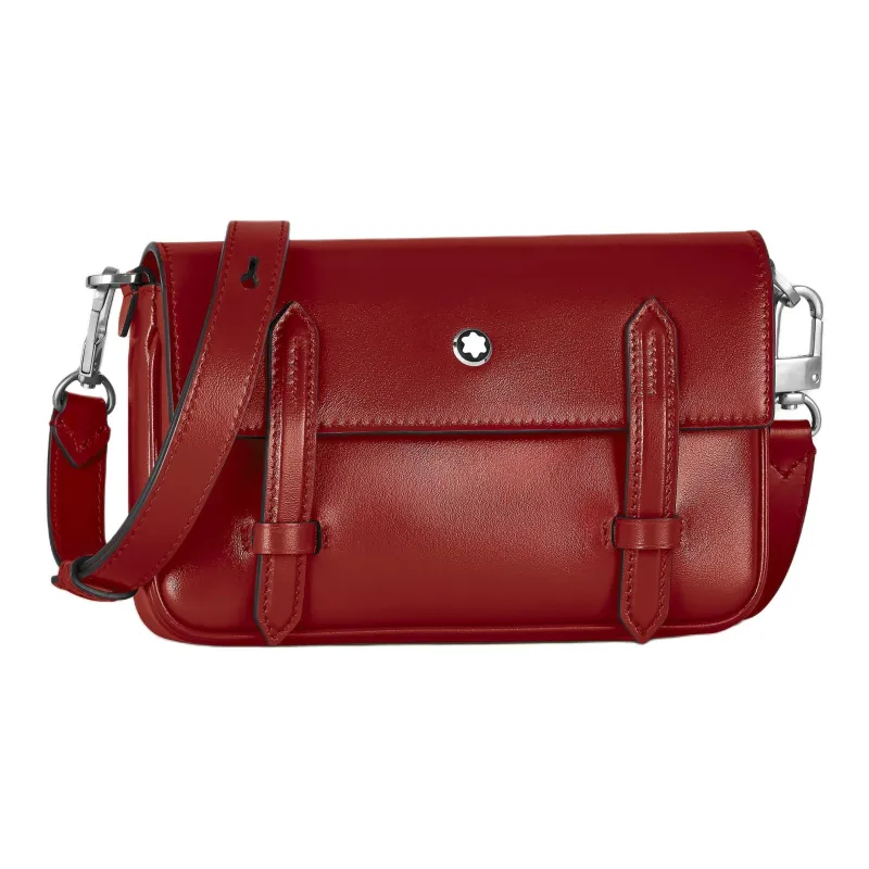 MONTBLANC Meisterstuck Full Grain Cow Leather Messenger Bag, Shoulder Bag, Crossbody Bag Mini Men's Reddish Umber-1