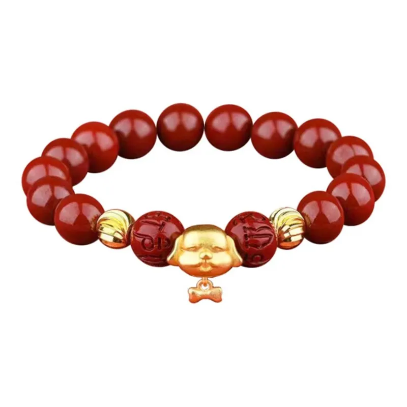 Strange Snow Reconstructed Cinnabar Bracelets Unisex-20