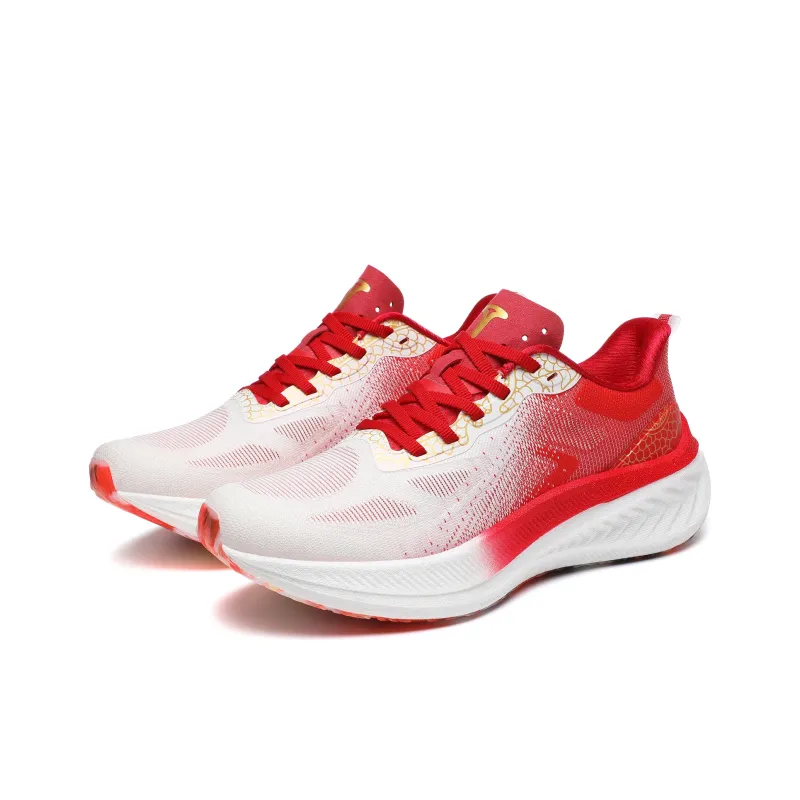 TREEPERI Running Shoes Unisex Low Top Champion Red-2