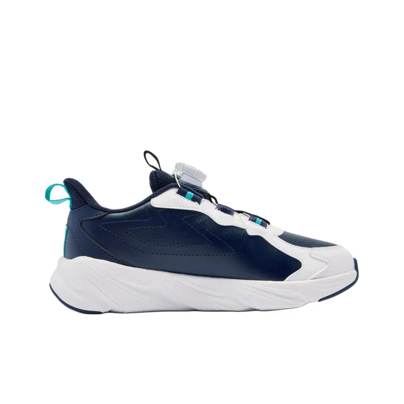 QIAODAN Anti Slip Wear Resistant Low Top Kids' Running Shoes White Blue Teenagers-1
